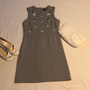 Gray sweatshirt material dress